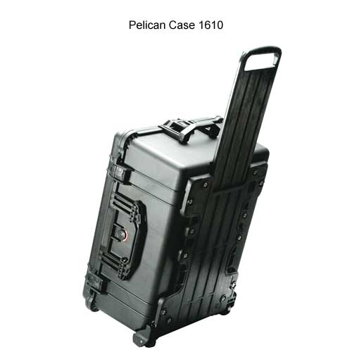Travel Camera Bag - Pelican 1610 Case with Wheels